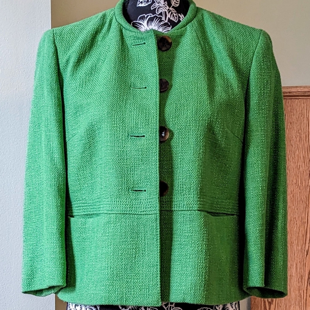 Talbots Petite Jade Green Blazer Women's Petite Size 10